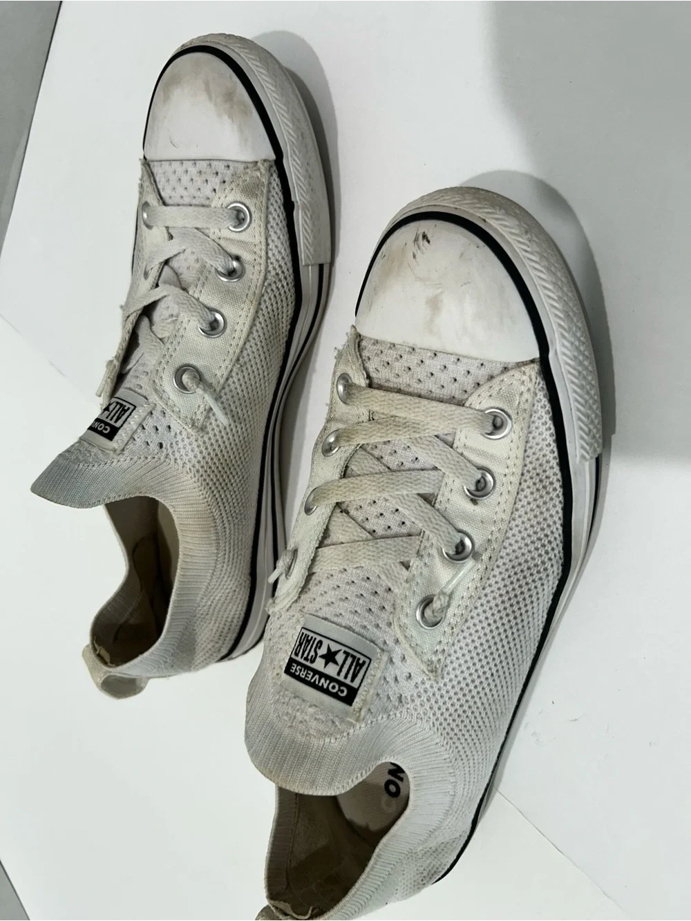 Converse Women’s White Knit Low-Top Sneakers